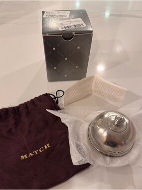 Match Pewter Convivio Butter Dish w/ Lid - White Ceramic Insert - Made in Italy